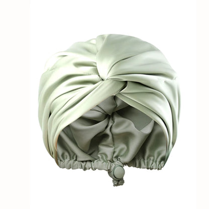 Women Satin Solid Sleeping Hat Night Sleep Cap for Women Shower Caps Waterproof Solid Sleeping Hair Bonnets Adjustable Cap