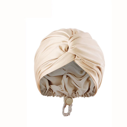 Women Satin Solid Sleeping Hat Night Sleep Cap for Women Shower Caps Waterproof Solid Sleeping Hair Bonnets Adjustable Cap
